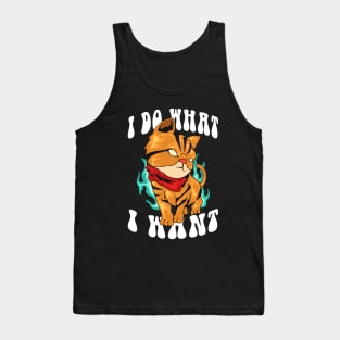 Cat I Do What I Want Tank Top